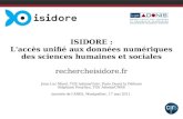 ISIDORE : L'accès unifié aux données numériques des sciences humaines et sociales