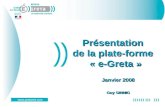 Présentation  de la plate-forme   « e-Greta »