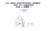 LES VIRUS RESPIRATOIRES ANIMAUX  SONT-ILS DANGEREUX POUR L’HOMME ? F. Freym u th A. Vabret