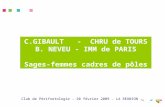 C.GIBAULT   -  CHRU de TOURS B. NEVEU - IMM de PARIS Sages-femmes cadres de pôles