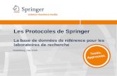 Les Protocoles de Springer  La base de données de référence pour les laboratoires de recherche