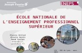 ÉCOLE NATIONALE DE L’ENSEIGNEMENT PROFESSIONNEL SUPÉRIEUR