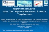 Etude des phénomènes couplés magnétothermiques  dans les Supraconducteurs à Haute Température