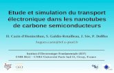 Etude et simulation du transport électronique dans les nanotubes de carbone semiconducteurs