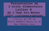 Présentation de  l’école élémentaire Lallier B  de L’Haÿ-les-Roses  (22 ème  circonscription )