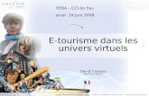 E-tourisme dans les univers virtuels David Castéra Stonfield InWorld