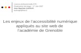 Les enjeux de l’accessibilité numérique appliqués au site web de  l’académie de Grenoble