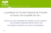 La politique du Conseil régional de Picardie en faveur de la qualité de l’air :