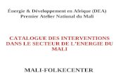 Énergie & Développement en Afrique (DEA) Premier Atelier National du Mali
