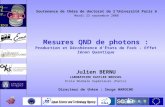 Mesures QND de photons : Production et Décohérence d’États de Fock - Effet Zénon Quantique