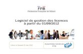 Logiciel de gestion des licences à partir du 01/09/2012