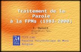 Traitement de la Parole à la FPMs (1983-2000)