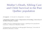 Mother’s Death, Sibling Care and Child Survival in the Past Québec population