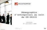 Démographie d’entreprises au sein de E8-DGSIE