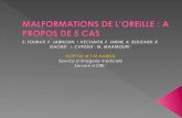 MALFORMATIONS DE L’OREILLE : A PROPOS DE 5 CAS