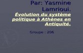 Par: Yasmine Lamrioui. Évolution du système politique à Athènes en Antiquité .