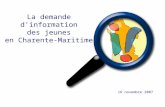 La demande d'information des jeunes en Charente-Maritime
