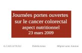 Journées portes ouvertes   sur le cancer colorectal  aspect nutritionnel 23 mars 2009