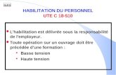 HABILITATION DU PERSONNEL UTE C 18-510