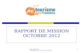 RAPPORT DE MISSION OCTOBRE 2012