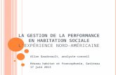 La gestion de la performance en habitation sociale l’expérience nord-américaine