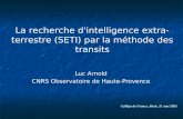 Luc Arnold CNRS Observatoire de Haute-Provence