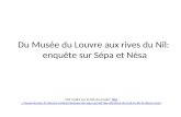 Du  M usée du Louvre aux rives du Nil:  enquête sur  Sépa  et  Nésa