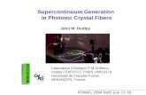 Supercontinuum Generation  in Photonic Crystal F ibers