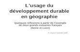 L’usage du développement durable en géographie