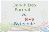 Dalvik  Dex  Format VS Java Bytecode