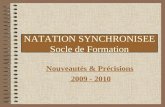 NATATION SYNCHRONISEE Socle de Formation