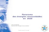 Panorama  des énergies renouvelables  en  2020 ERIK GUIGNARD Syndicat des énergies renouvelables