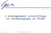 L’enseignement scientifique et technologique en STI2D