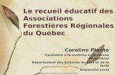 Le recueil éducatif des Associations Forestières Régionales du Québec