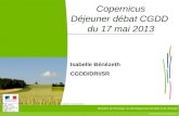 Copernicus Déjeuner débat CGDD  du 17 mai 2013