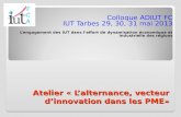 Atelier « L’alternance, vecteur d’innovation dans les PME»