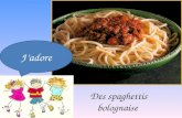 Des spaghettis bolognaise