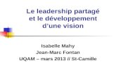 Le leadership partagé et le développement d’une vision