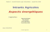 Intrants Agricoles Aspects énergétiques