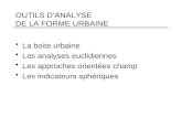 OUTILS D’ANALYSE  DE LA FORME URBAINE