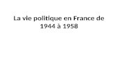 La vie politique en France de 1944 à 1958