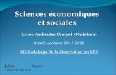 Sciences économiques  et sociales