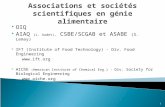 Associations et sociétés scientifiques en génie alimentaire