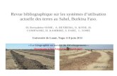 Revue bibliographique sur les systèmes d’utilisation actuelle des terres au Sahel, Burkina Faso.