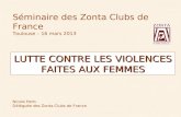 Séminaire des Zonta Clubs de France Toulouse – 16 mars 2013