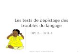 Les tests de dépistage des troubles du langage