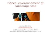 Gènes, environnement et cancérogenèse