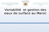 Variabilité  et gestion des eaux de surface au Maroc