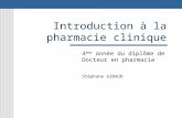 Introduction à la pharmacie clinique