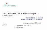 19° Journée de Cancérologie  –  Chénieux PSYCHISME & CANCER